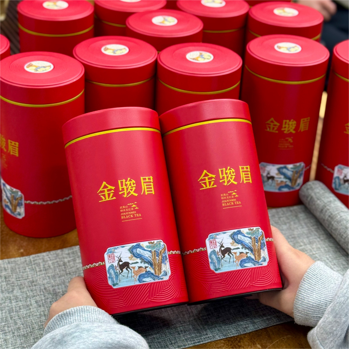 Wuyishan black tea, Jinjunmei, new tea, canned, loose tea, 1 catty, 2 cans, gift bags, gift tea, small varieties