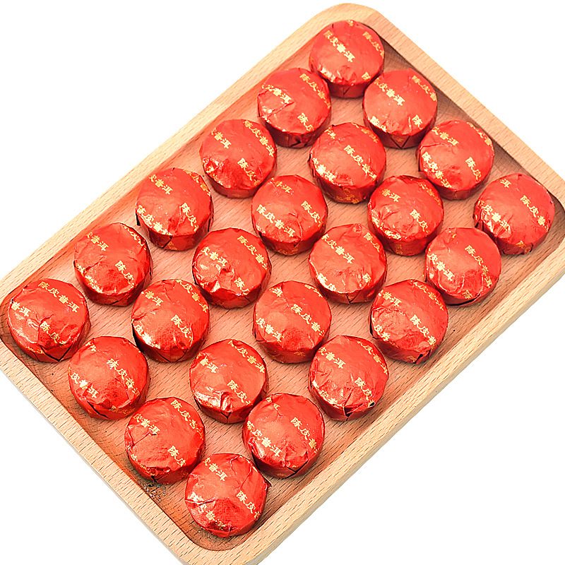 Yunnan Menghai Chenpi Pu 'er Xiaotuo Tea Pu' er Tea 5-year-old Chenpi Mini Golden Brick Ripe Tea, 1 pound wholesale package