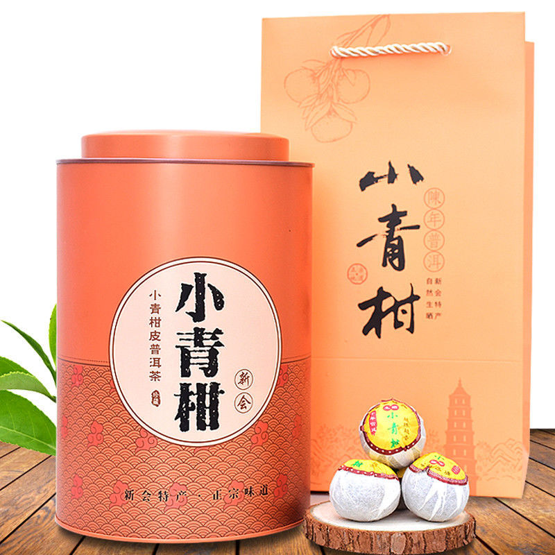 Xiaoqinggan Pu 'er tea, citrus tea, Xiaoqinggan tangerine peel, Pu' er ripe tea, tangerine tea, 500g, canned.