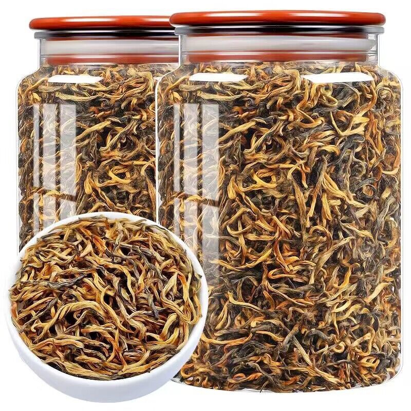 Yunnan Fengqing Jinsidian Black Tea Honey Golden Bud 2023 Wild Ancient Tree Gongfu Black Tea Luzhou-flavor tea canned