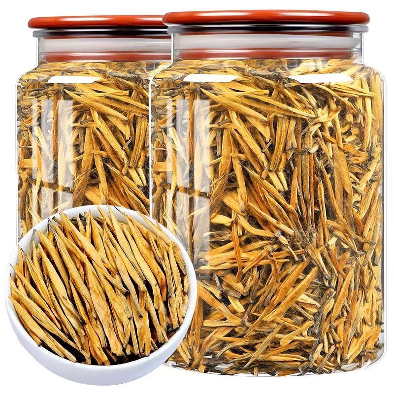 Premium Yunnan Red Golden Needle 2023 New Tea Yunnan Authentic Fengqing Black Tea Golden Bud Gift Canned Honey Flavor