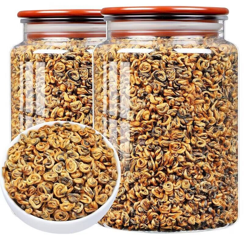 Authentic Yunnan Dian black tea Golden snail tea, honey aroma ancient tree black tea 2023 new tea, super grade Yunnan Red Golden snail in cans