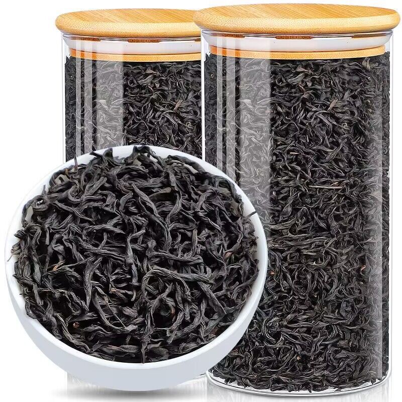 Zhengshan Small Black Tea, Luzhou-flavor tea, authentic Luzhou-flavor red tea, 2024, new tea, 500g, gift glass cans