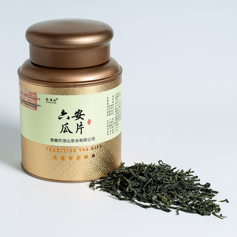 Qidingshan 2025 handmade tea Lu 'an melon slices in gold cans 100g Anhui Lu' an famous tea stir-fried green tea