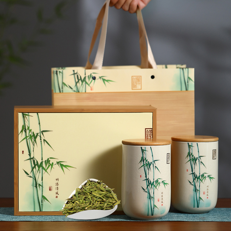 2025 New Tea Rainfront Level 1 Longjing Tea Green Tea Jinjunmei Black Tea Gift Box, High-end gift