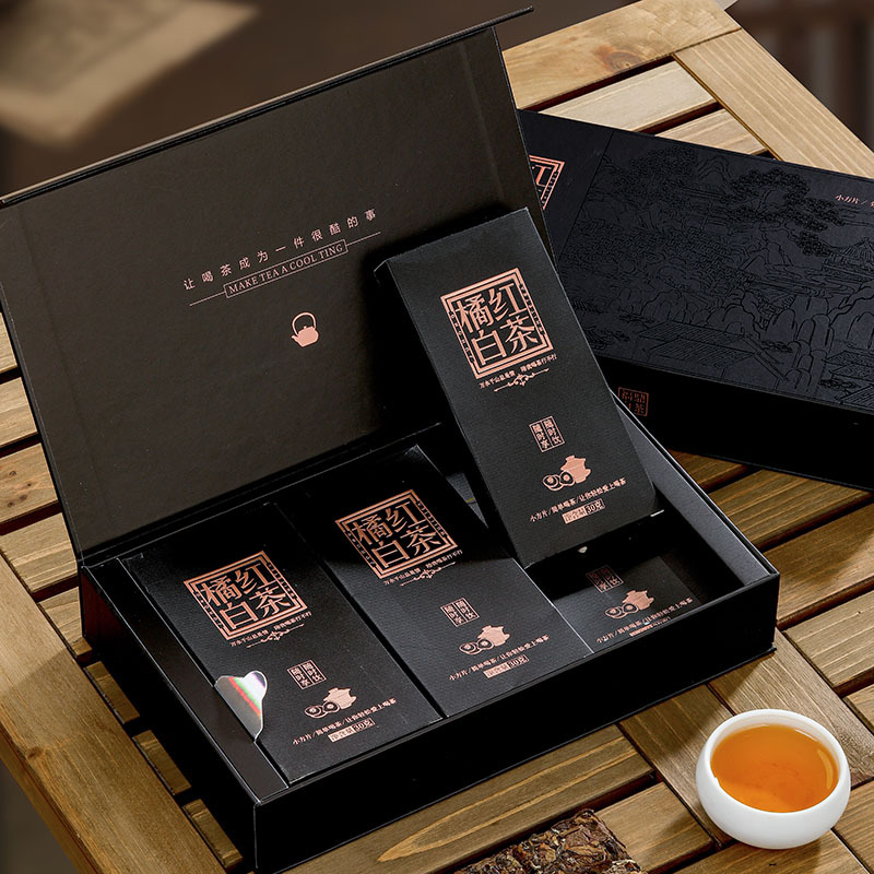 Huazhou Orange Red White Tea Fuding Lao White Tea Tangpi Orange Tea Factory Tea Gift Box Package Wholesale and Distribution