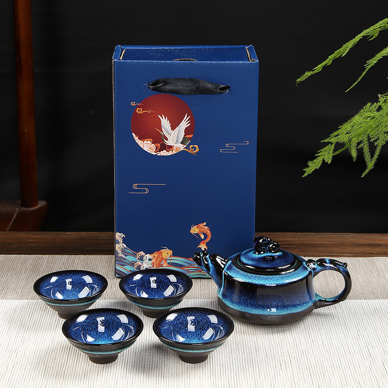 Dehua Ceramics Kung Fu Tea Set, Tea Set, Tea Cup, Gift Box, Business Conference, Household Activities, Annual Meeting Accompanying Gifts