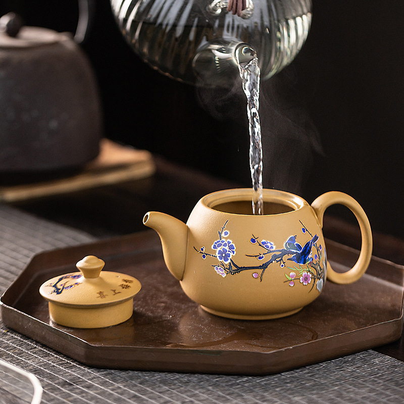 Raw ore section clay purple sand pot Xishi pot pure handmade teapot Kung Fu tea set Fengming pot teapot single pot