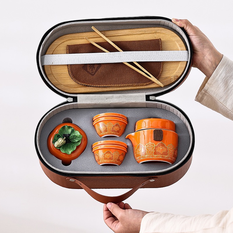 Travel Kung Fu Tea Set Portable Kuaike Cup Set for customers Practical Business Annual Meeting Accompanying Gifts Printed Logo