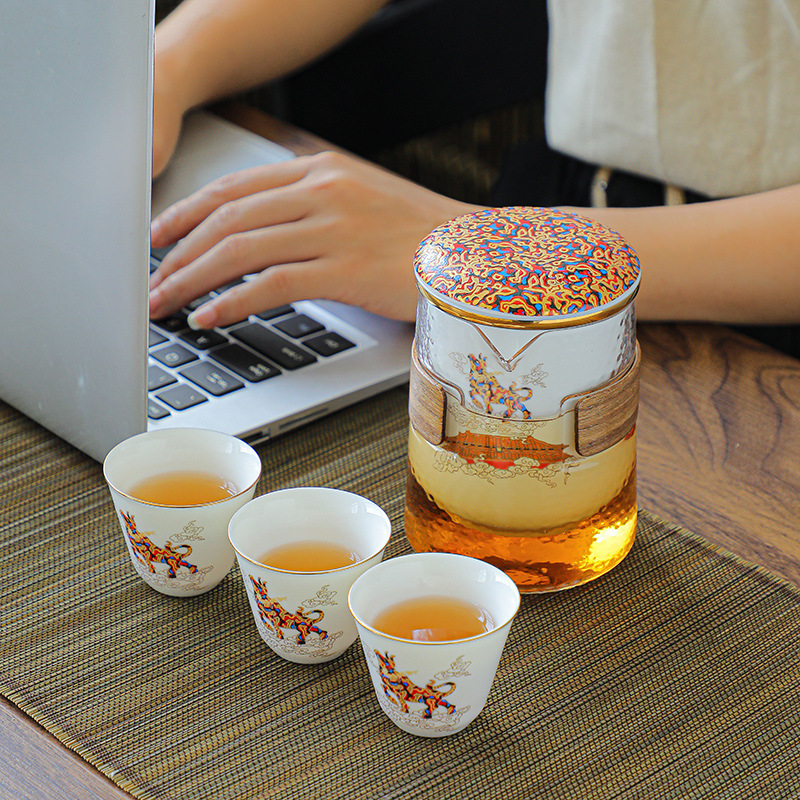 Yangzhiyu Kuaike Cup Tea Set Creative Tea Set Set Business Gifts Travel Portable Kung Fu Tea Set
