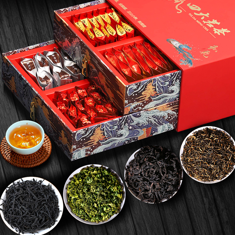 New Year gift gift small black tea Dahongpao tea Jinjunmei black tea Tieguanyin Anxi Helii gift box wholesale