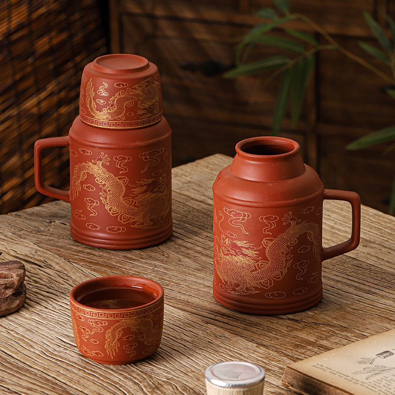 紫砂办公杯小暖壶闷茶壶功夫茶具泡茶壶白茶壶大容量复古保温水壶