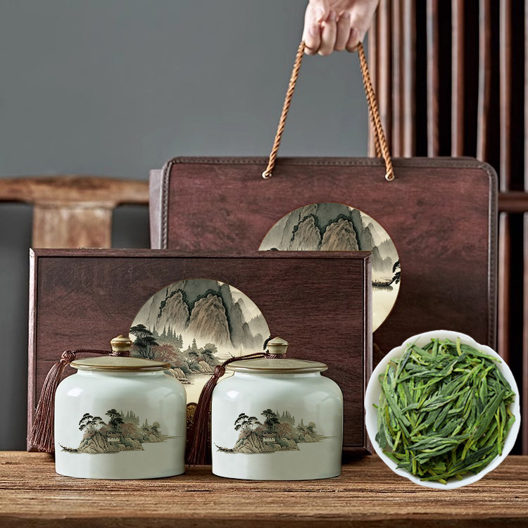 龙井绿茶高档茶叶礼盒装送礼批发明前新茶伴手礼礼品年货中秋