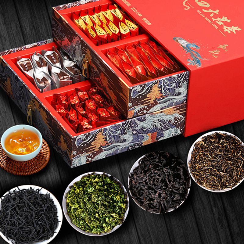 新茶茶叶送礼长辈高档礼盒装伴手礼品批发铁观音正山小种大红袍