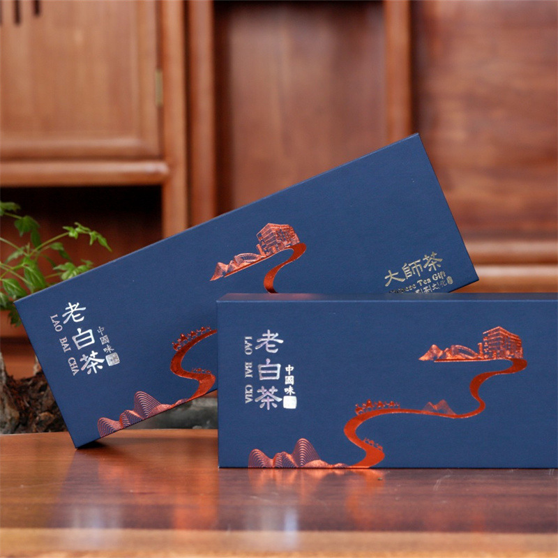 福鼎白茶老寿眉小方片饼干茶饼茶叶礼盒装送礼批发烟条直播带货