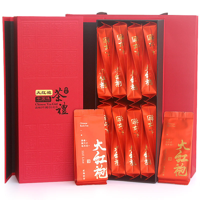 大红袍茶叶礼盒装长泡款肉桂乌龙茶中秋送礼果香礼品批发包邮名茶