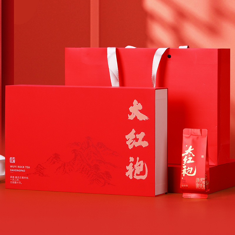 买10送1岩茶特级大红袍高档茶叶礼盒装送礼肉桂乌龙茶红茶批发