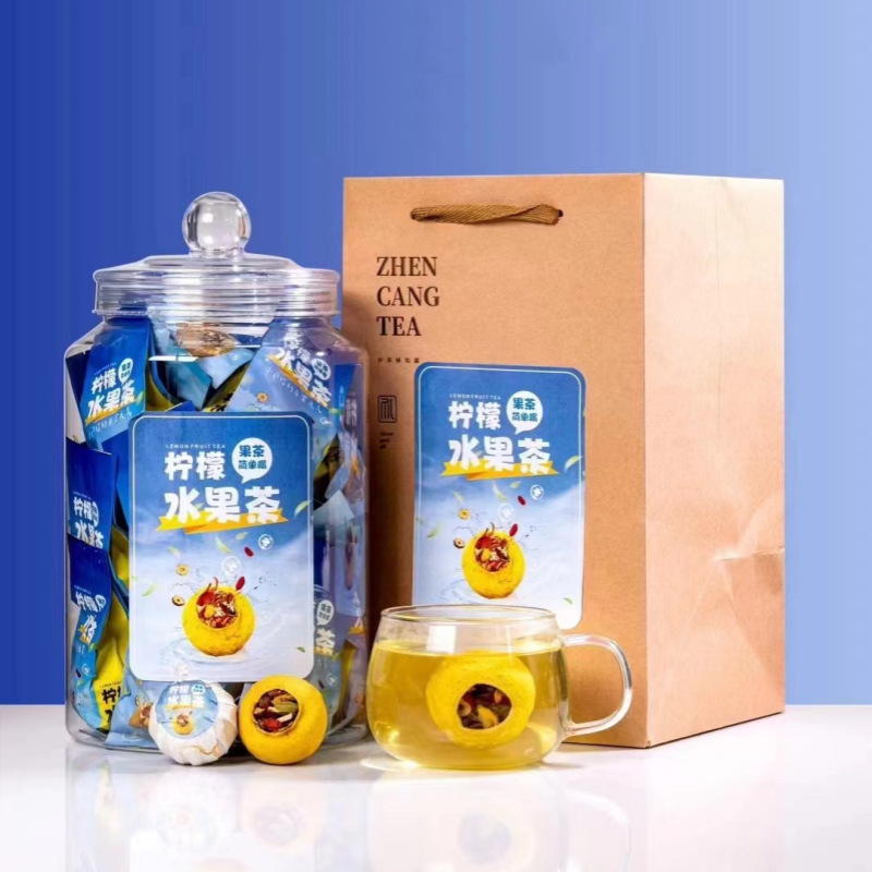 Fruit lemon tea summer fruit cold tea red dates wolfberry kumquat grapes tangerine peel jasmine tea