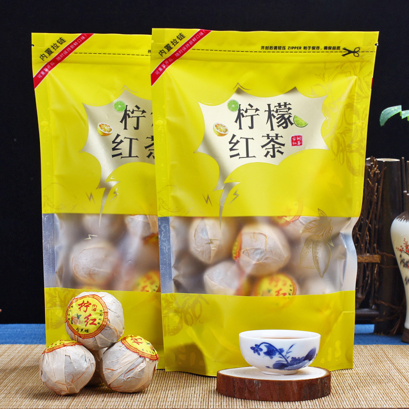 Lemon black tea, small lemon red, gold lemon red, fresh fruit tea, Yunnan ancient tree Yunnan black tea, 500g, in a bag, one piece for delivery.