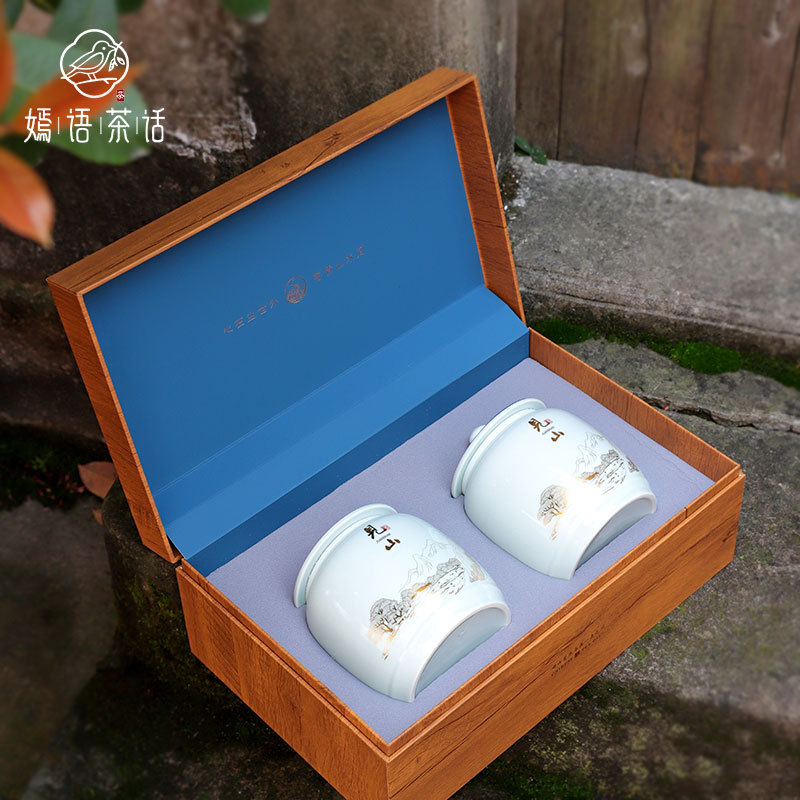 嫣语茶话2025年新茶顶谷大方茶高山采摘绿茶扁茶茶叶礼盒装礼品