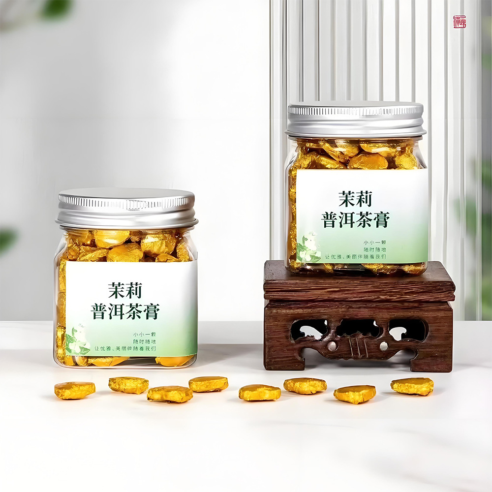 云南普洱茶膏速溶茶叶玫瑰茶膏口粮茶油切乌龙茶罐装自饮便携批发