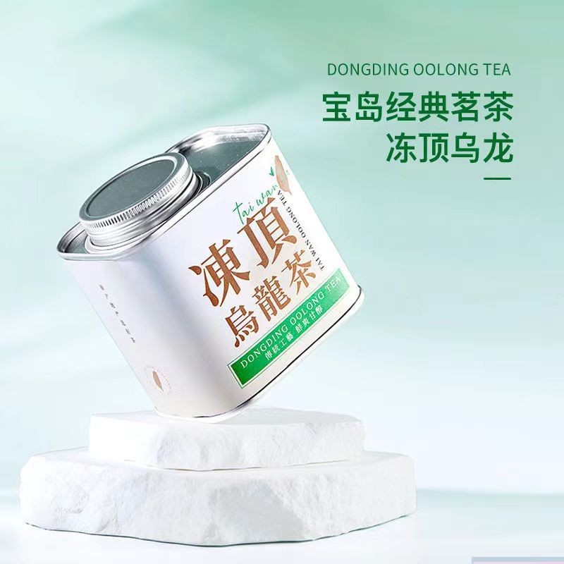 冻顶乌龙绿茶2025新茶桂花乌龙茶小罐装水果茶精致礼盒新茶上市