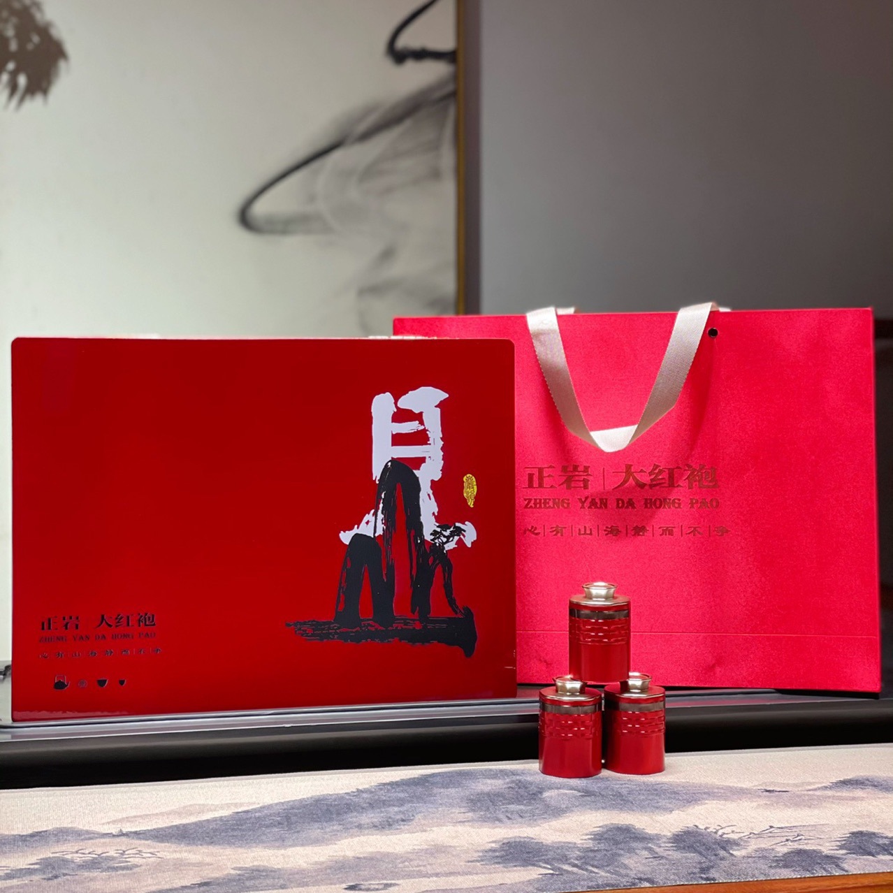 福建高山乌龙茶武夷茶叶坑涧花果香大红袍正岩肉桂30小罐装300克