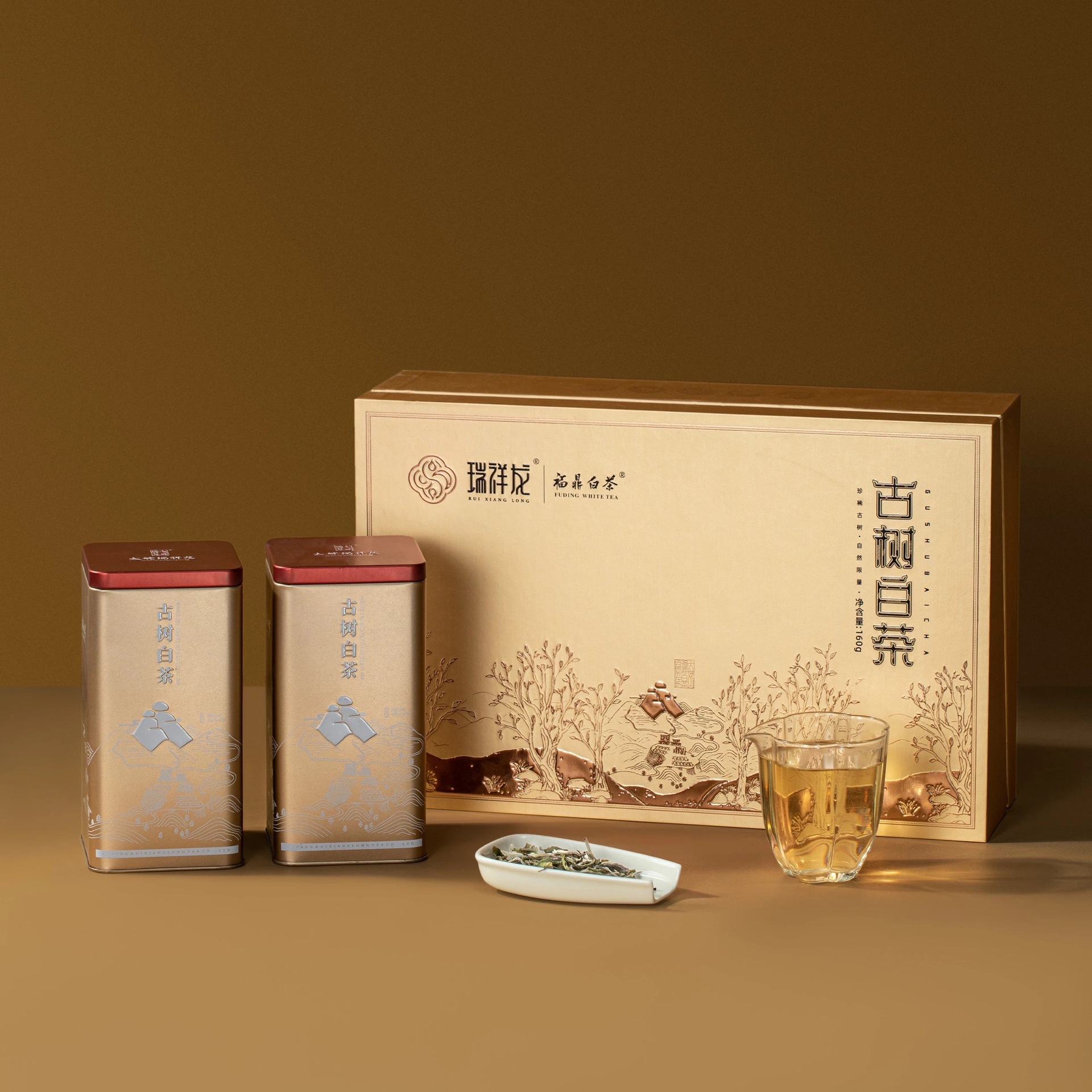 Ruixiang Longfuding White Tea 2019 first-class tribute eyebrow ancient tree white tea tea gift box, high-end gift wholesale