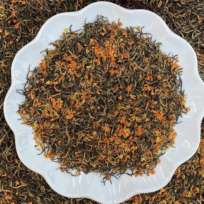武夷山金骏眉红茶桂花茶丹桂鲜桂花金骏眉窑制金骏眉桂花红茶茶罐