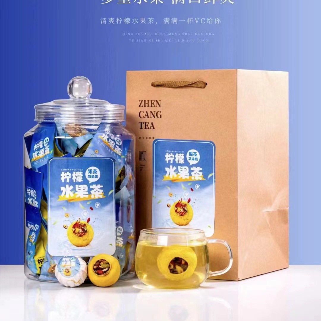 Lemon fruit tea, summer fruit tea, peach oolong tea, cold tea, independent packaging, freeze-dried lemon tea wholesale