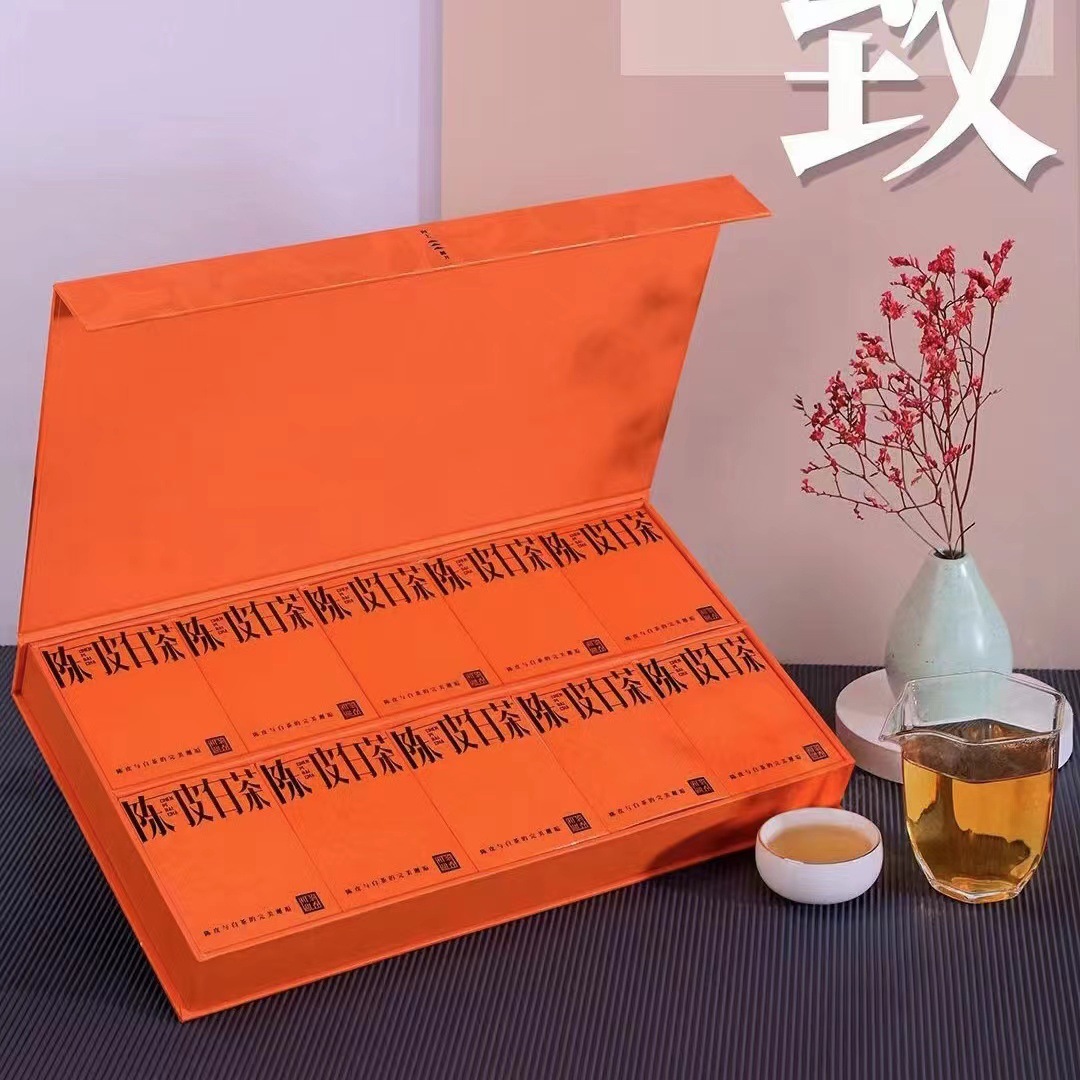 Chenpi white tea Fuding white tea small square slices Shoumei cookies tea gift box wholesale live broadcast with goods