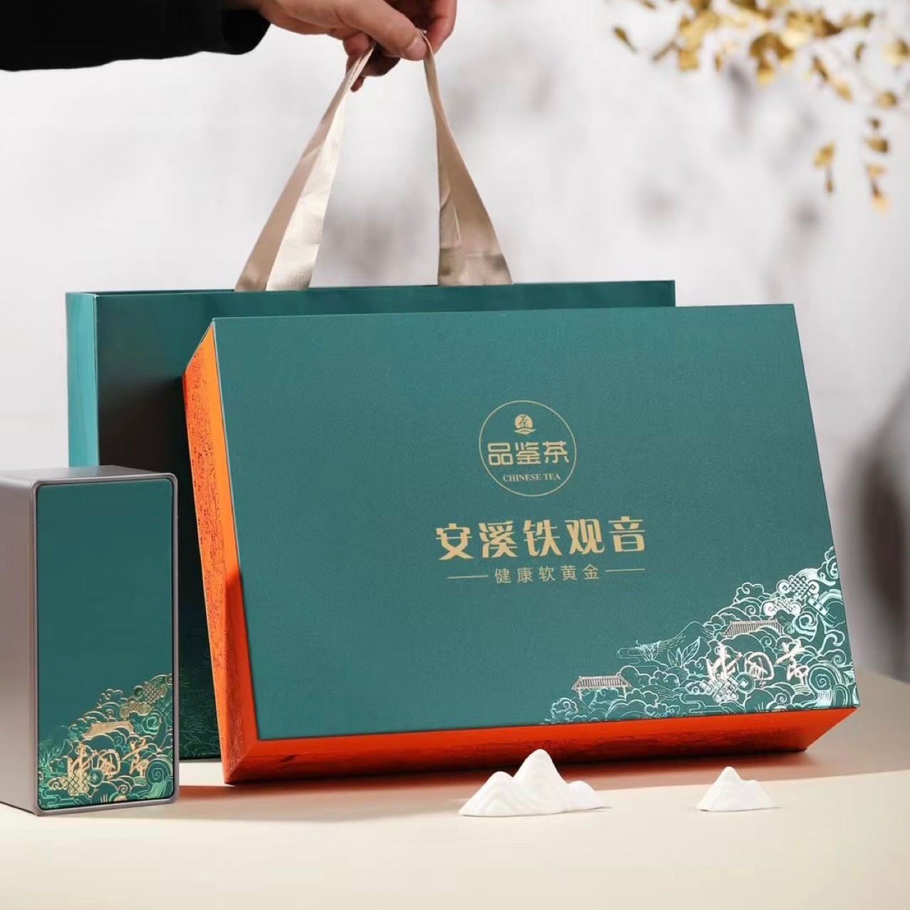 Origin, new tea, Luzhou-flavor, Tieguanyin tea, Oolong tea, Anxi Tieguanyin gift box, new tea 500g