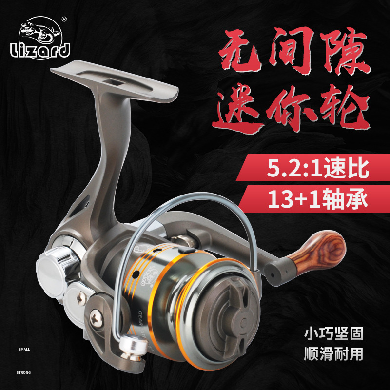 Cross-border supply: Palm treasure mini wheel, ultra-small spinning wheel, fishing wheel, all-metal head port wheel, ice fishing wheel, fishing wheel