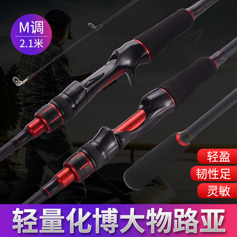 Comelong carbon road Asian pole M adjustable gun handle straight handle ultra-light ultra-hard boat fishing pole AliExpress cross-border