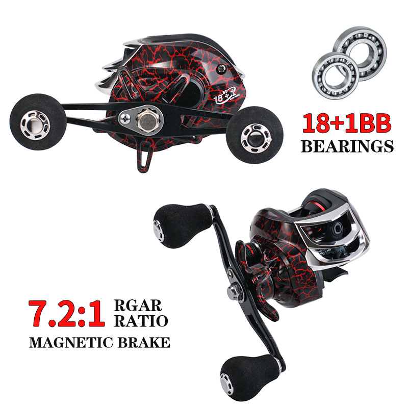 Comelong 19-axis water drop wheel fishing reel 7.2:1 Makou black fish long-distance throwing small objects special Luya wheel
