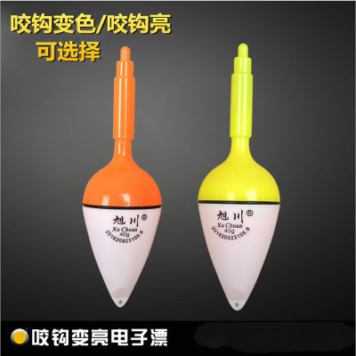 Biting the hook, brightens and changes color, electronic float, luminous night fishing, sea fishing port, Apo Dadupiao Reservoir, fish floating silver and bighead carp