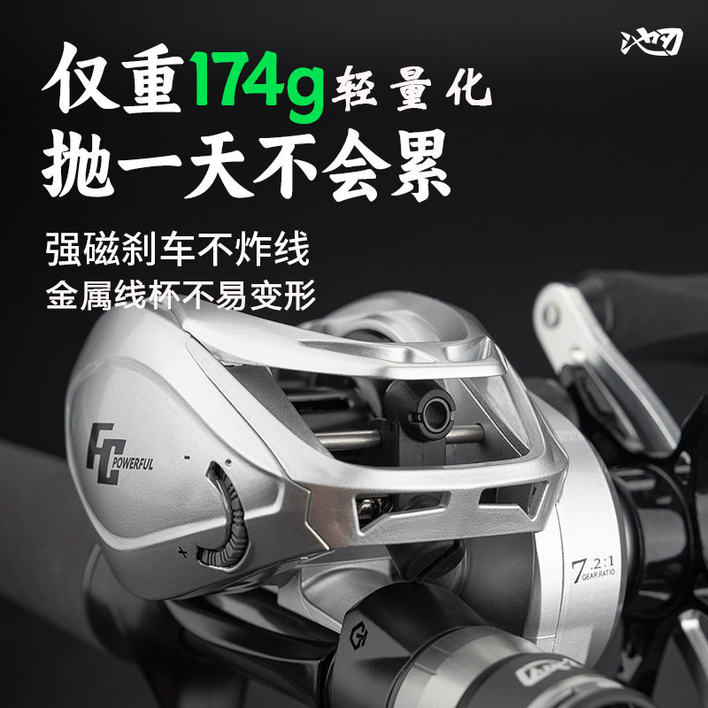 Chirenlu sub-water drop wheel ultra-light anti-explosion line magnetic braking wheel metal long-distance casting micro object reel fishing reel fishing reel