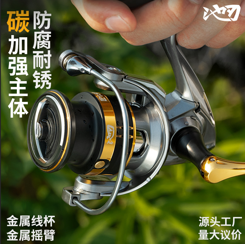 Chirenlu Asian spinning wheels, nylon long-distance throwing smooth throwing pole fishing wheels, metal inclined fish reels, fishing reels, fishing reels, wholesale