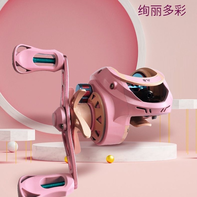 Water drop wheel macaron pink fresh girls long-distance casting metal fishing line wheel anti-explosion line cooperation alarm manufacturer wholesale