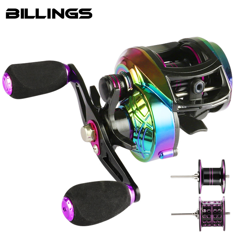Billingsley wheel double thread cup water drop wheel micro object handle EVA ice fishing rod metal fishing reel fishing gear