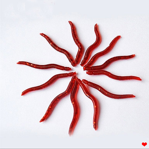 Wholesale software 3.5cm red earthworms soft bait Bionic carp grass bait Luya bait fishing small bait