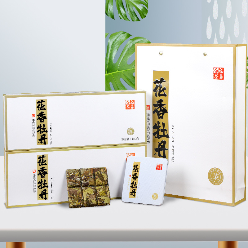 Fuding white tea, white peony, alpine flower fragrance, white peony, gift box, 180g, Mid-Autumn Festival gift, support one piece on behalf of E-commerce