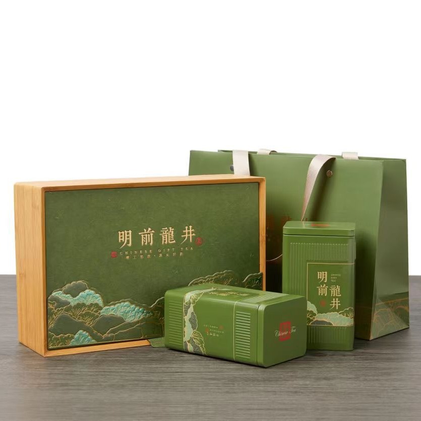 2024 empty gift box Mingqian Longjing tea cans, gift box, half a catty, Biluochun green tea packaging gift box
