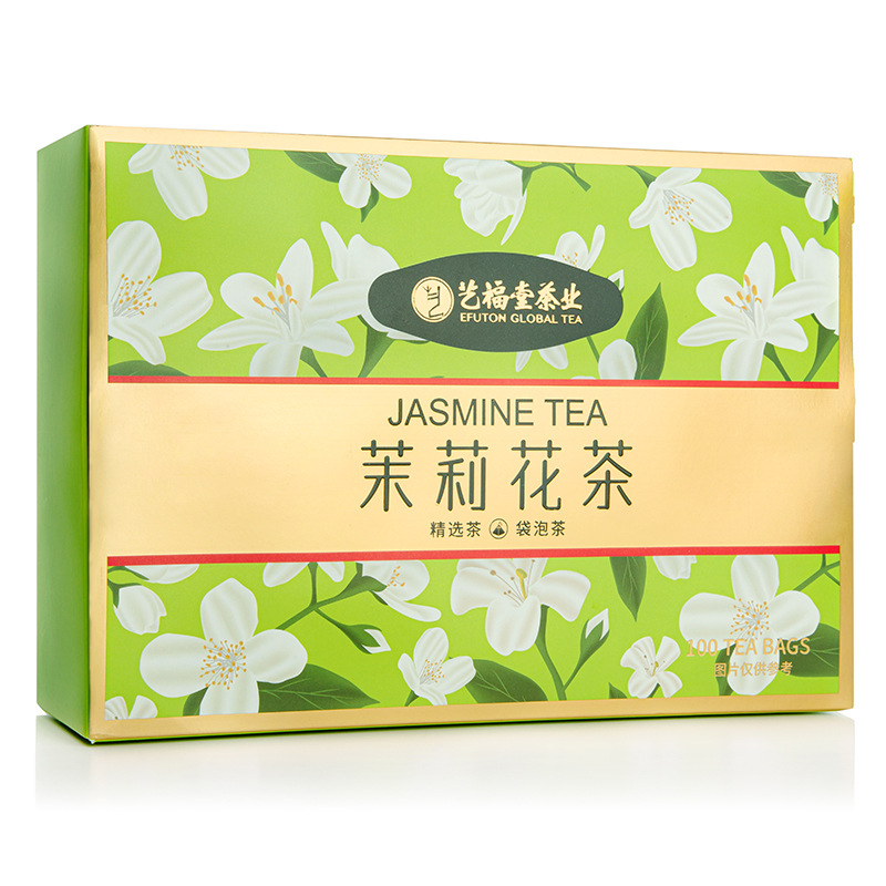 Yifutang tea, jasmine tea, multi-bubble afternoon tea bag, box, individual packaging, 200g