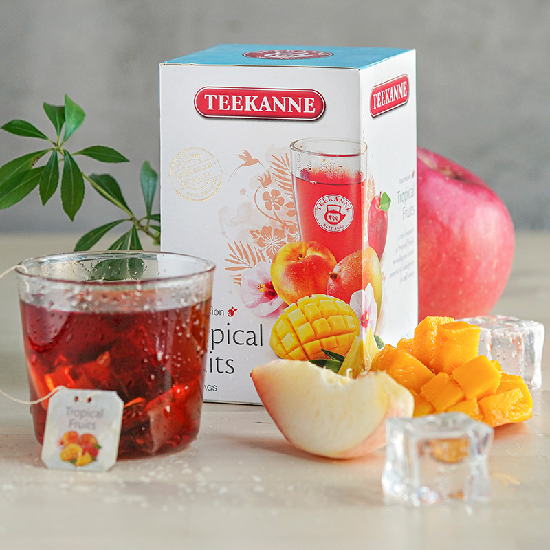 Teekanne imported from Germany, tropical mango-flavored peach flavored fruit tea, cold tea bag, 50g *1 box
