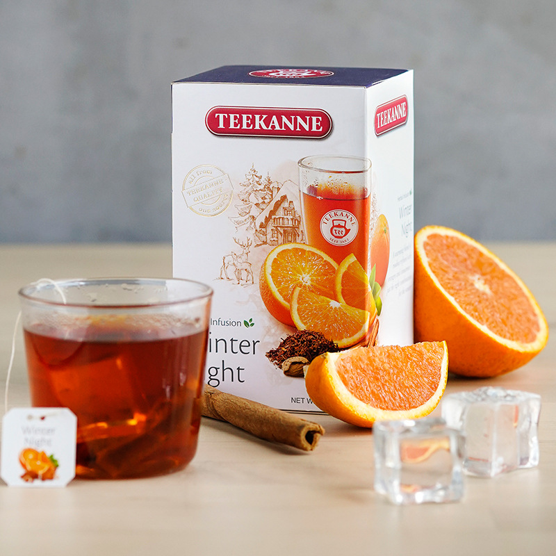 Teekanne Winter Day and Night Herbal Drink 40g, imported from Germany, Louis Bosses Herbal Tea, Cinnamon Tea Bag